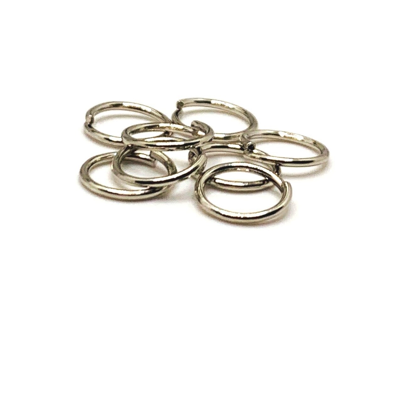 100, 500 or 1,000 Pieces: 8 mm Rhodium Silver Open Jump Rings, 20g